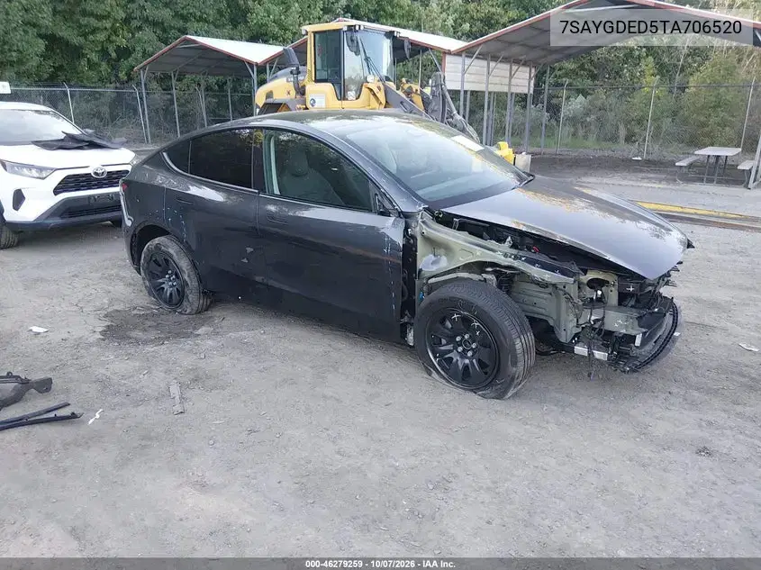 7SAYGDED5TA706520 — 2026 Tesla Model Y, передняя часть, фото до ремонта