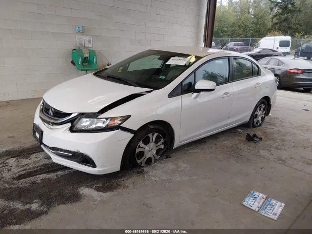 2015 Honda CIVIC HYBRID VIN 19XFB4F29FE200444 фото 2