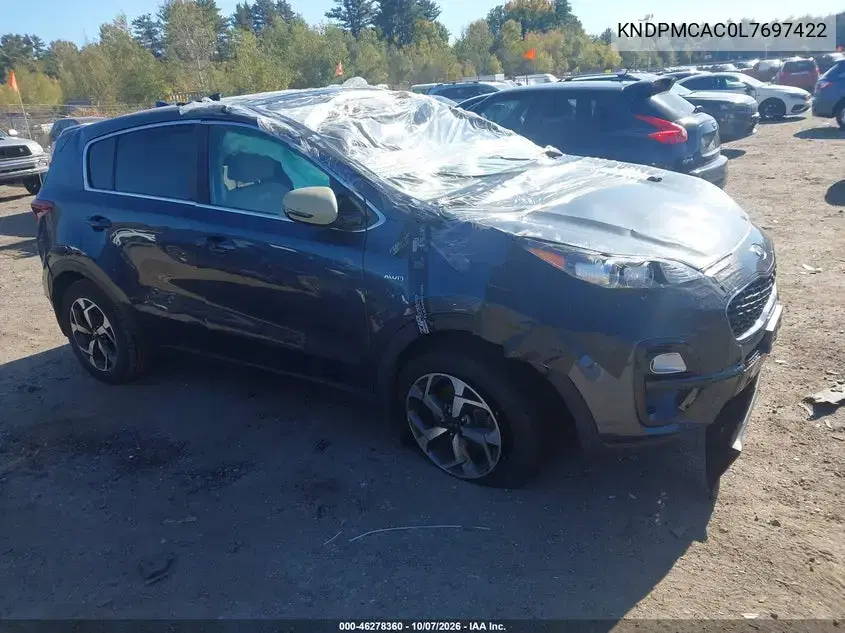 KNDPMCAC0L7697422 — 2020 Kia Sportage, Переворот, фото до ремонта