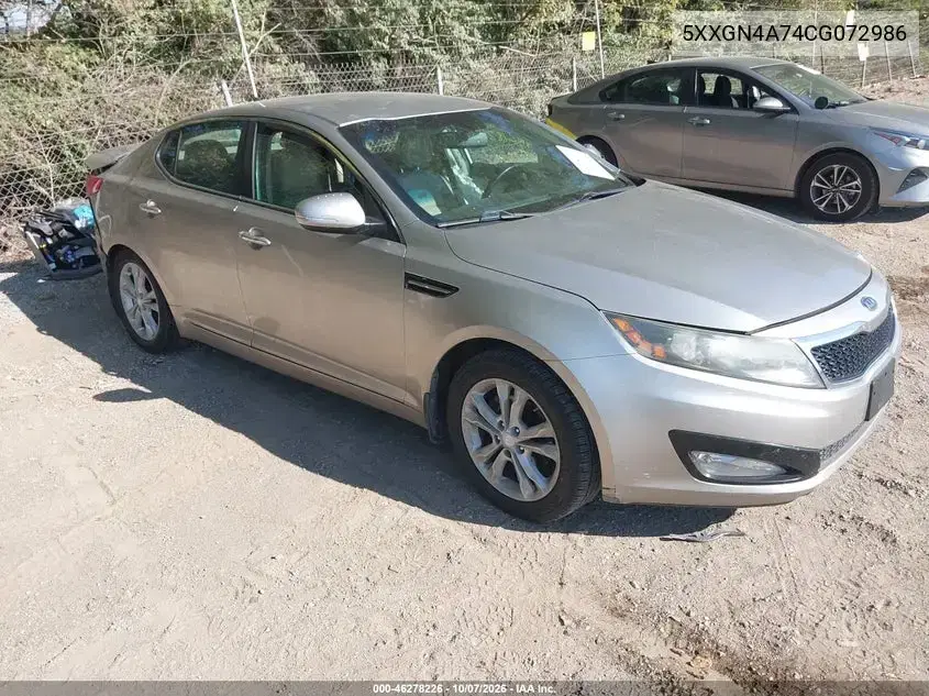 5XXGN4A74CG072986 — 2012 Kia Optima, Левая сторона, фото до ремонта