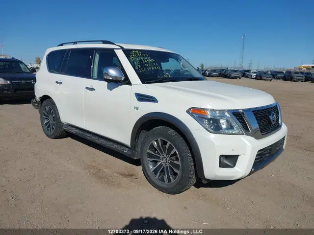 JN8AY2NCXL9615624 — 2020 Nissan Armada Platinum/SL, Задняя часть, фото до ремонта