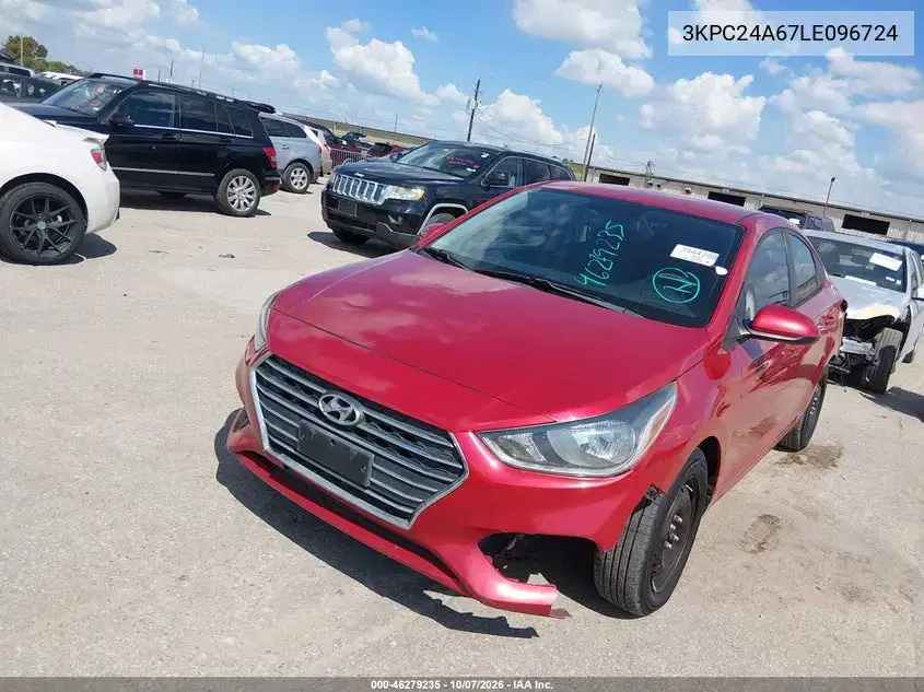 2020 Hyundai Accent Se VIN 3KPC24A67LE096724 фото 3