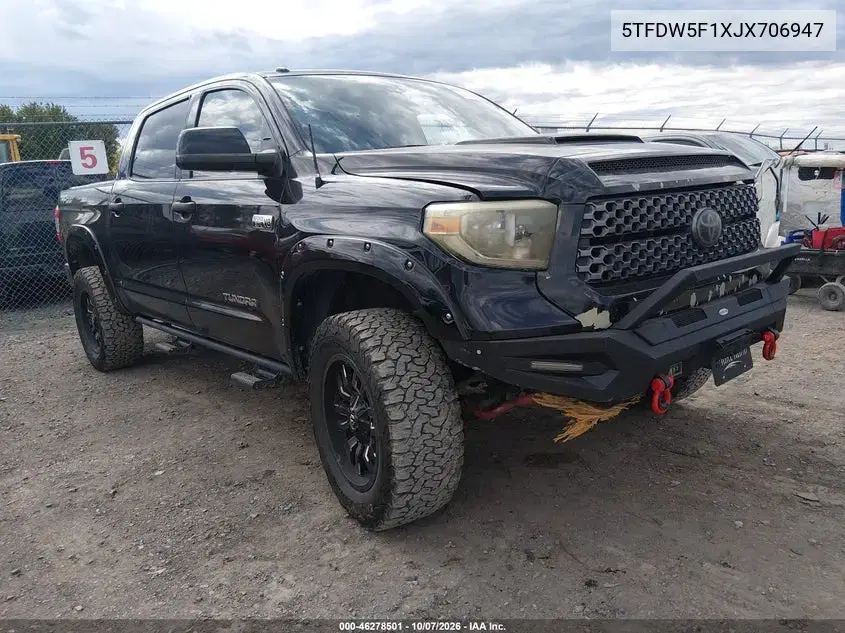 5TFDW5F1XJX706947 — 2018 Toyota Tundra, передняя часть, фото до ремонта