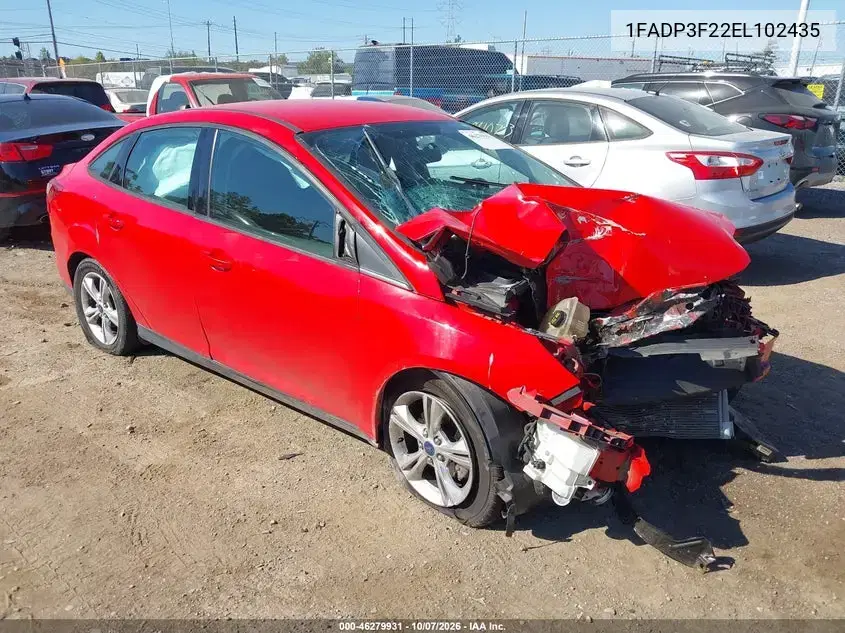 1FADP3F22EL102435 — 2014 Ford Focus, Передняя часть, фото до ремонта