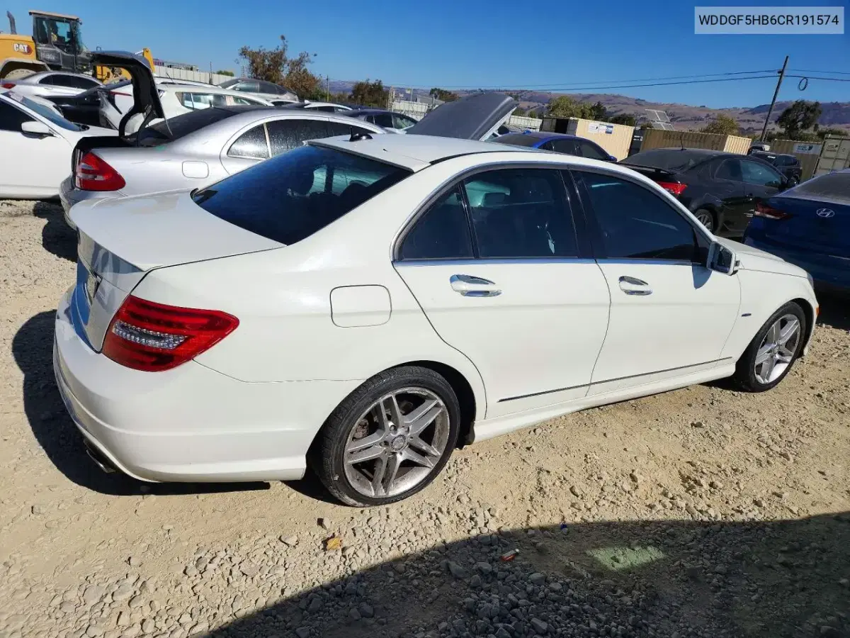 2012 Mercedes-Benz C 350 VIN WDDGF5HB6CR191574 фото 3