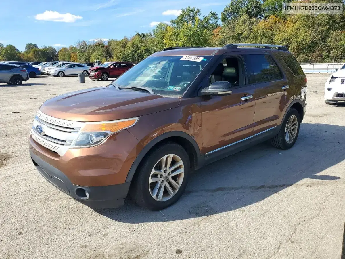 1FMHK7D80BGA64373 — 2011 Ford Explorer, механические повреждения, фото до ремонта