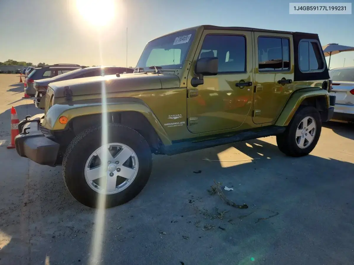 1J4GB59177L199231 — 2007 Jeep Wrangler, механические повреждения, фото до ремонта