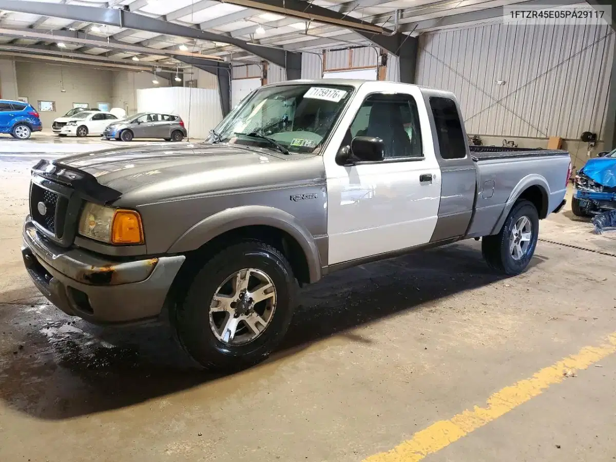 1FTZR45E05PA29117 — 2005 Ford Ranger, передняя часть, фото до ремонта