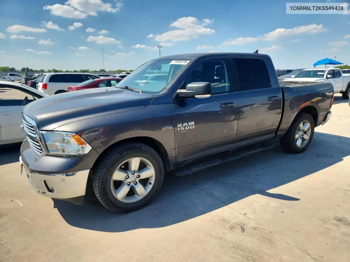 1C6RR6LT2KS549428 — 2019 RAM 1500, задняя часть, фото до ремонта