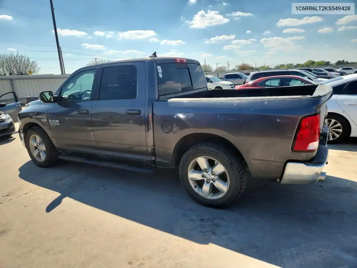 2019 Ram 1500 Classic Slt VIN 1C6RR6LT2KS549428 фото 2