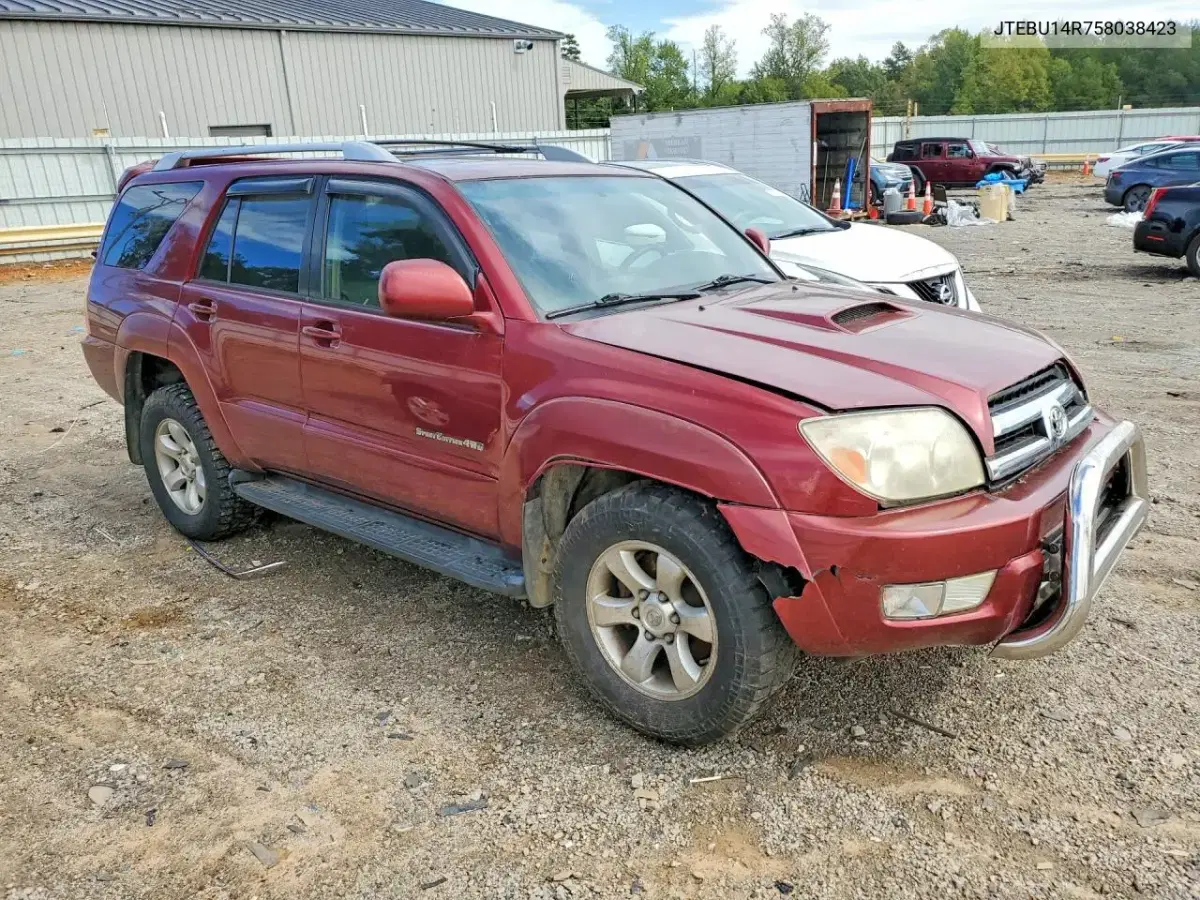 2005 Toyota 4Runner Sport Edition VIN JTEBU14R758038423 фото 4