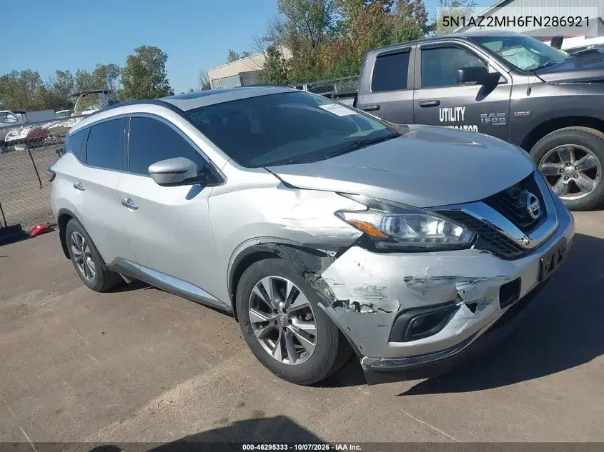 2015 Nissan Murano Sv VIN 5N1AZ2MH6FN286921 фото 2
