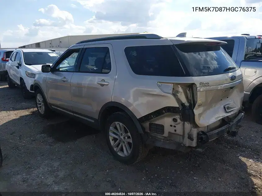 2017 Ford Explorer Xlt VIN 1FM5K7D87HGC76375 фото 4