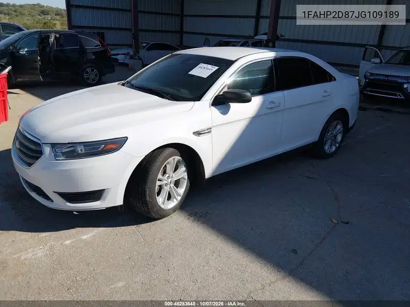 2018 Ford Taurus Se VIN 1FAHP2D87JG109189 фото 3